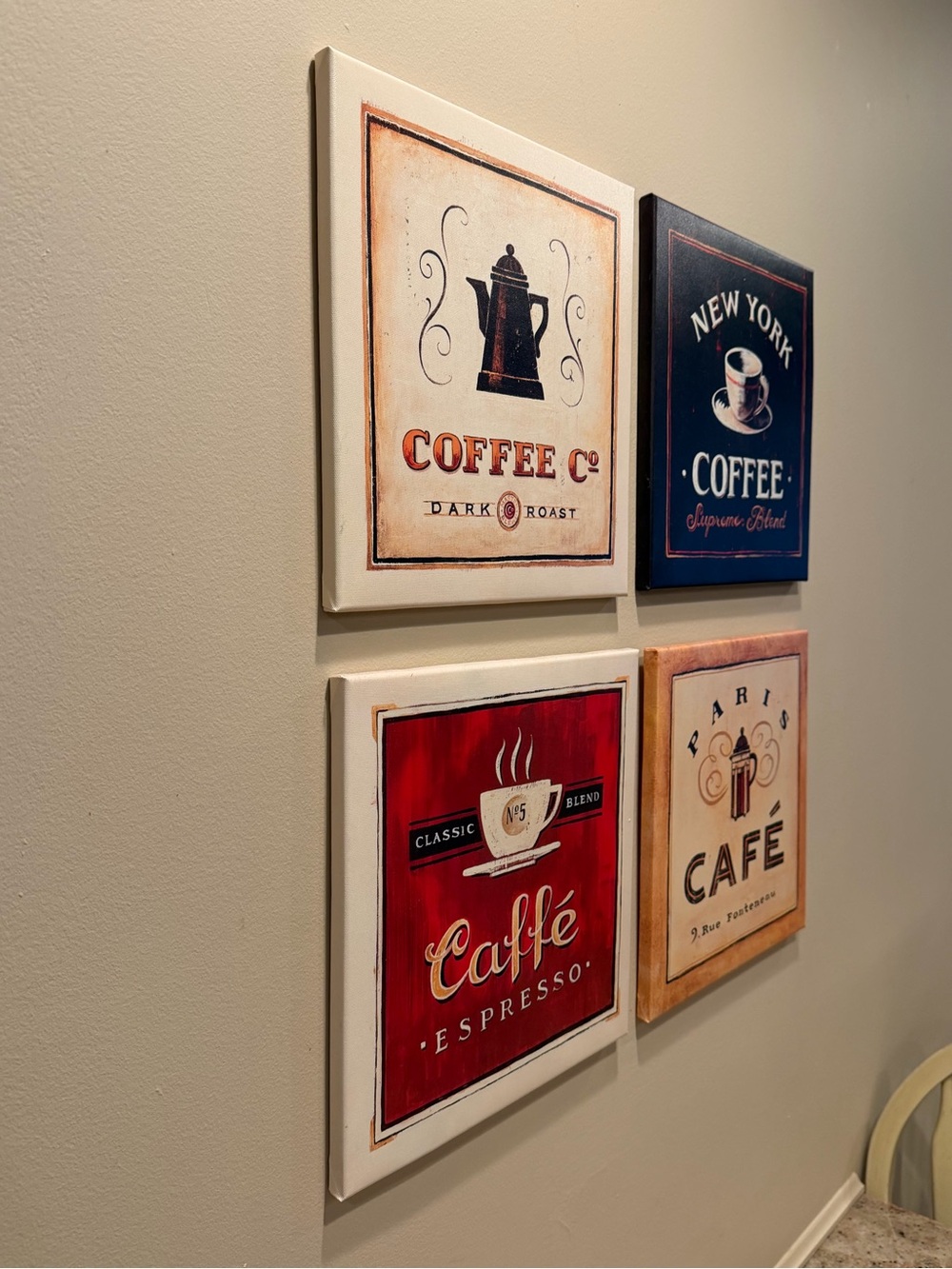 Abstract Coffee Canvas Prints (Set of 4) - Picture 2 of 2